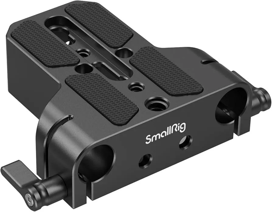 SmallRig Camera Base Plate with 15mm LWS Rod Rail Clamp