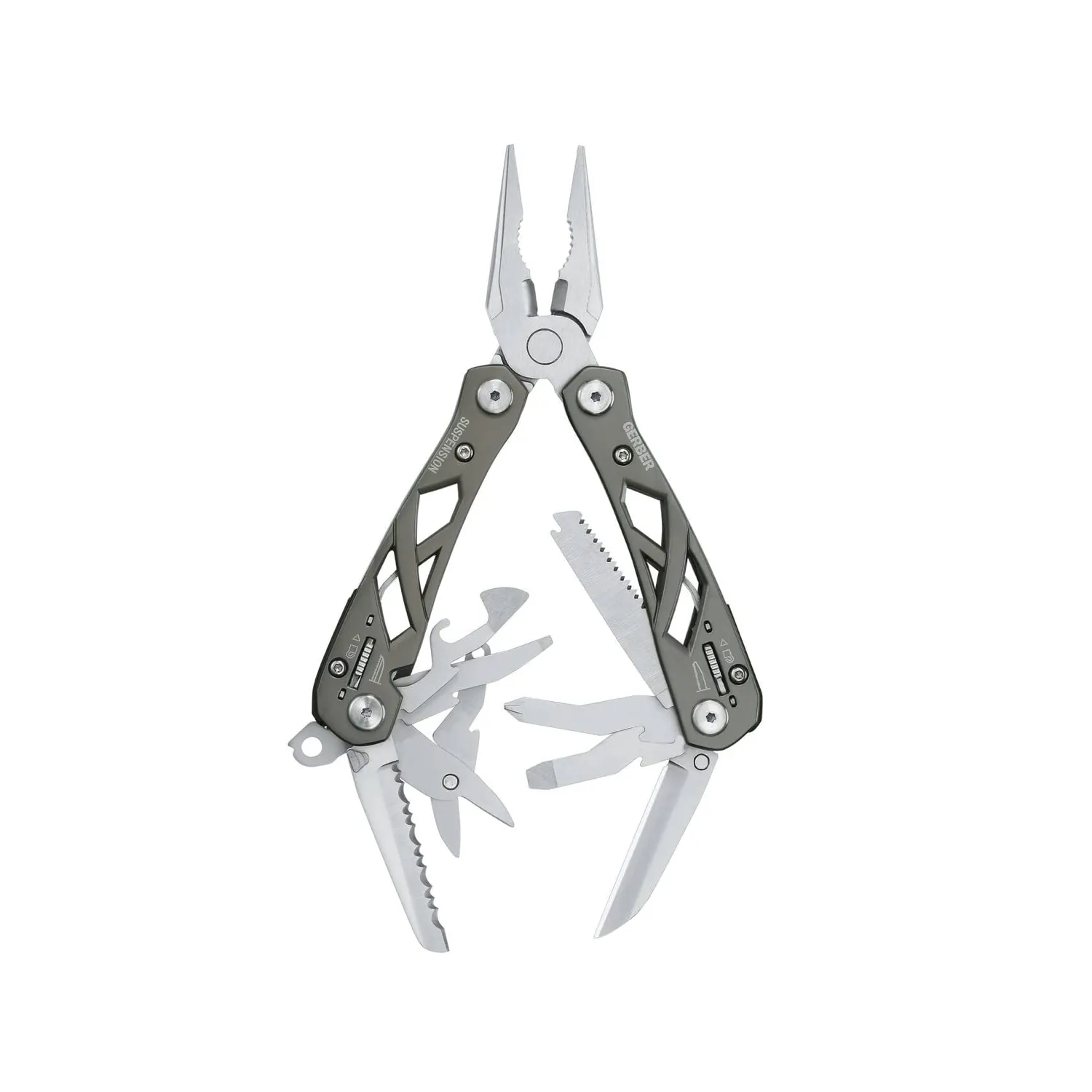 Gerber Gear Suspension - Needle Nose Pliers Multitool with Nylon Sheath - Grey
