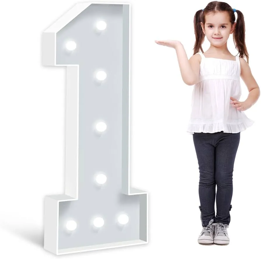 Marquee light up number 1 3 ft