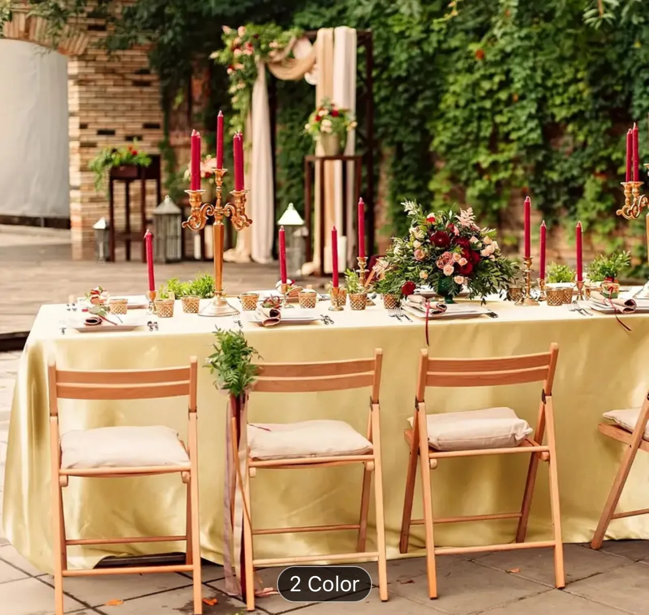 Wedding Tablecloth Luxurious Champagne 60x10