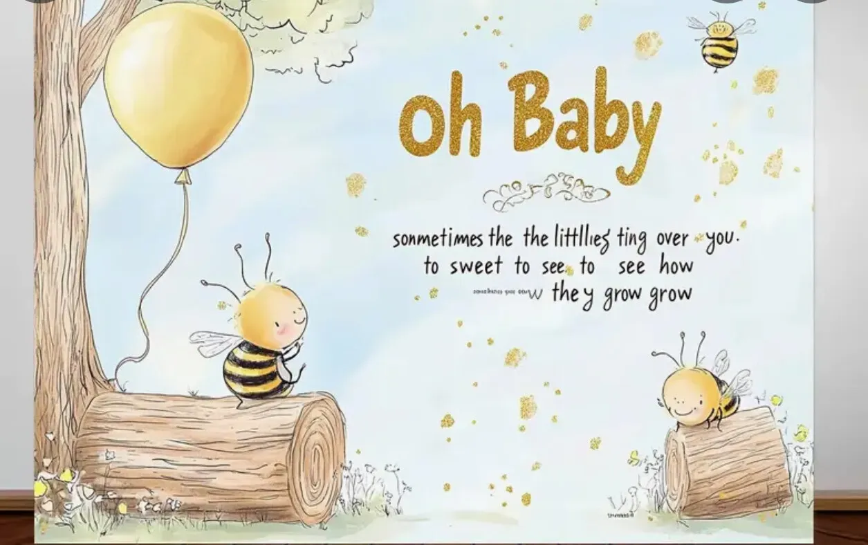 Backdrop "Oh Baby Vinyl'' size 70.8x90.5inches