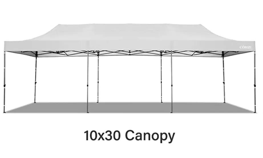 Tent 10x30 Canopy tent for partes with 8 removable sidewalls, (side rents separately)