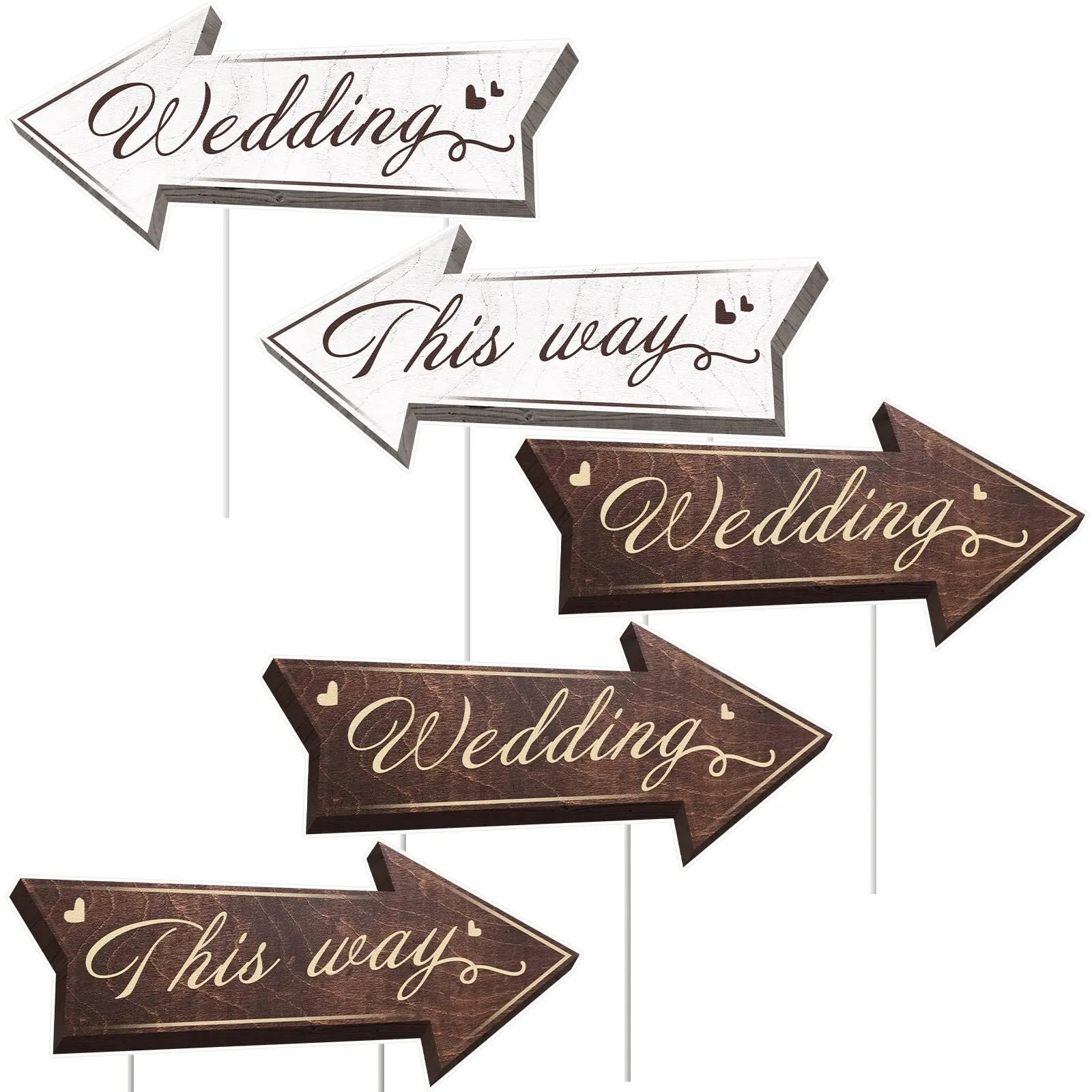 Direction sign Set ''Wedding is this way ''