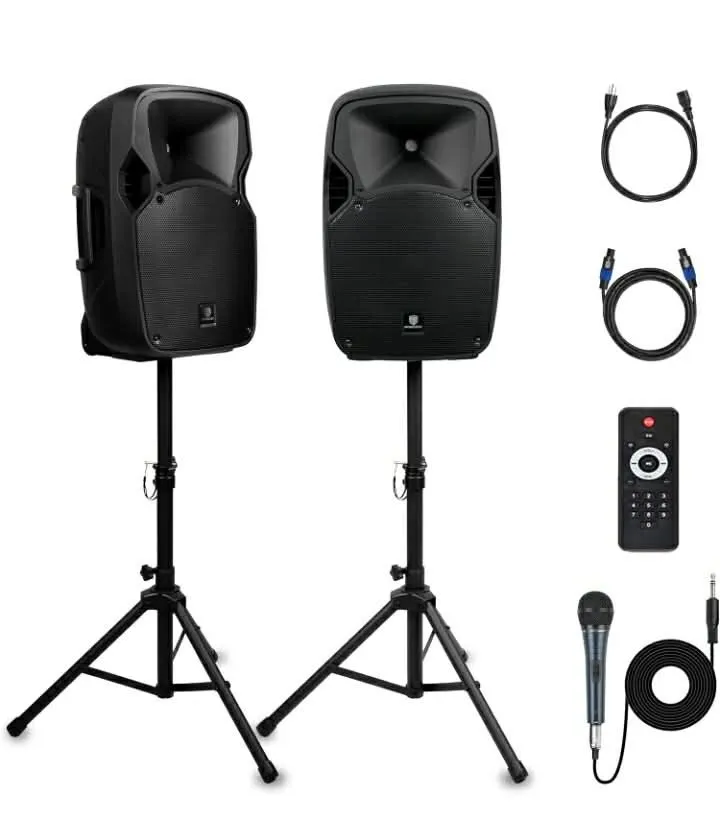 12-Inch 1000 Watts Powered PA Speaker System