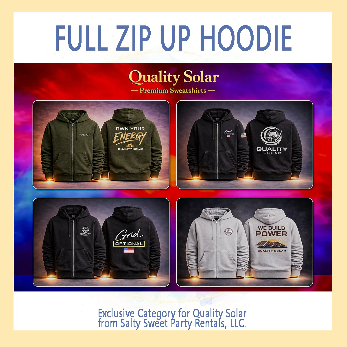 Full Zip Up Hoodies