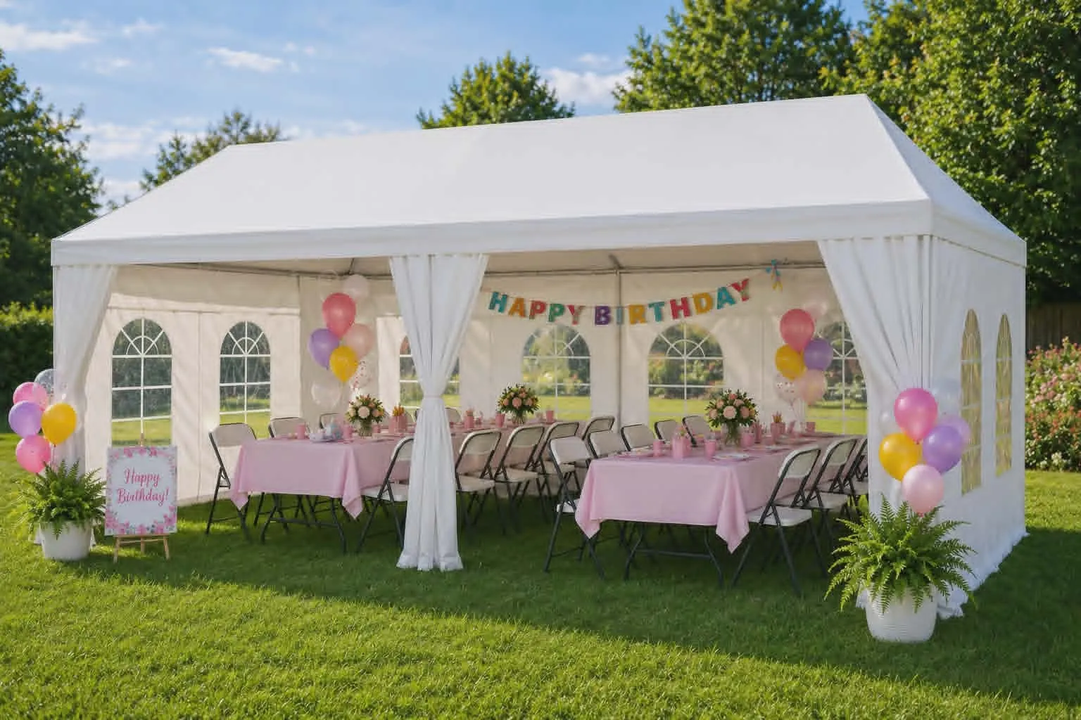 10x20 Canopy Tent with sidewalls