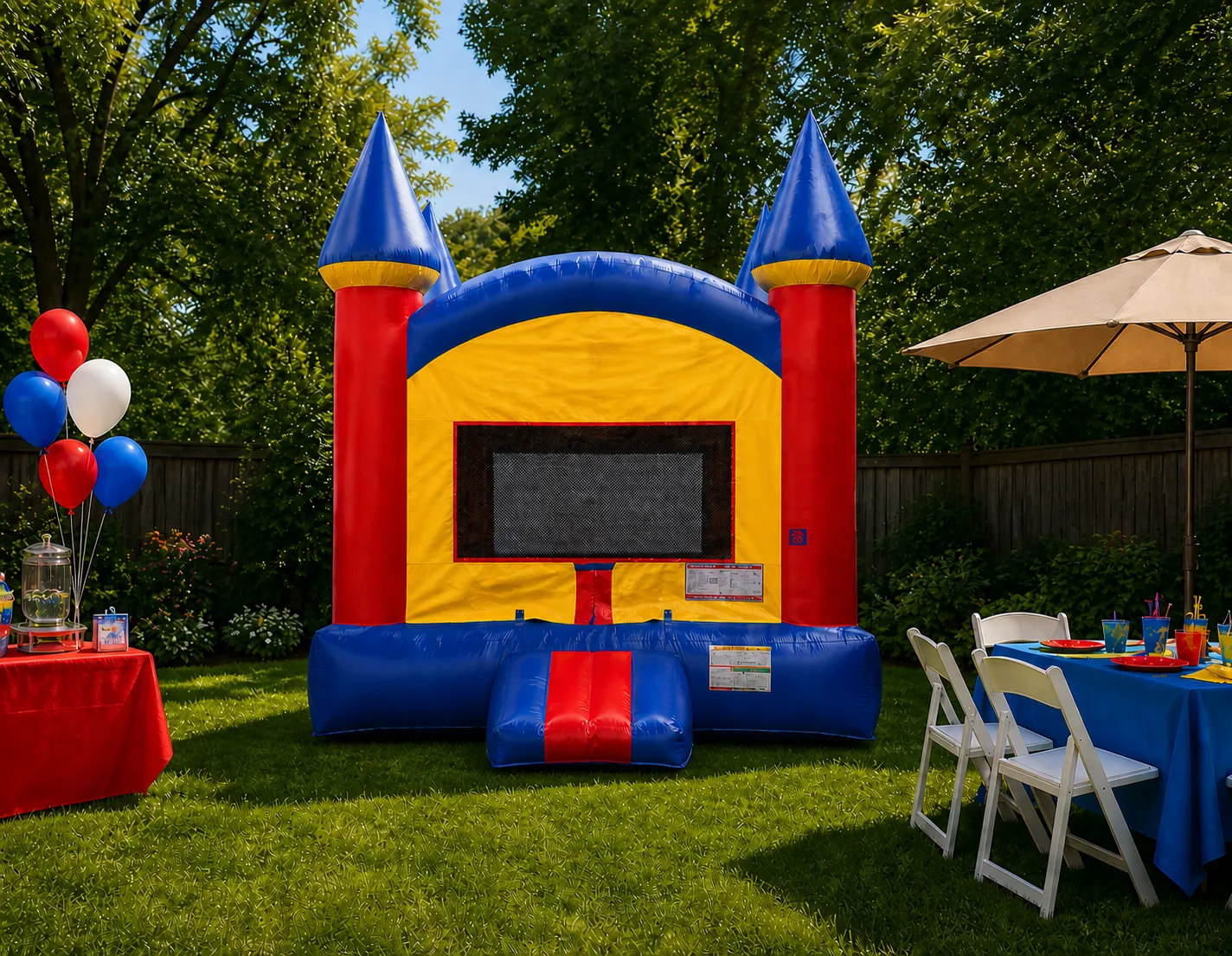 Bounce House - primary colors