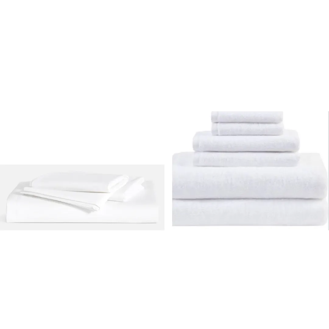 Twin Basic Bundle (Linen Set/2 Bath Towel Sets)