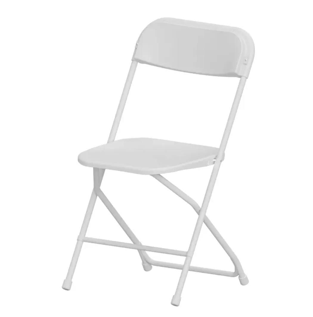 Standard White Plastic Folding Chair