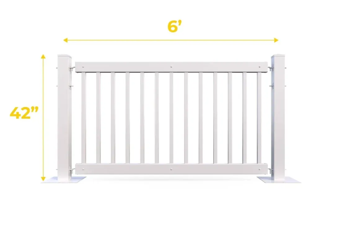 White Vinyl Temporary Event Fence Rental Sacramento