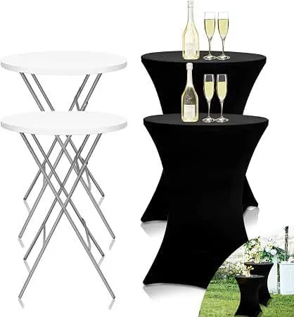 Cocktail Table Set – 4 High-Top Tables with Covers