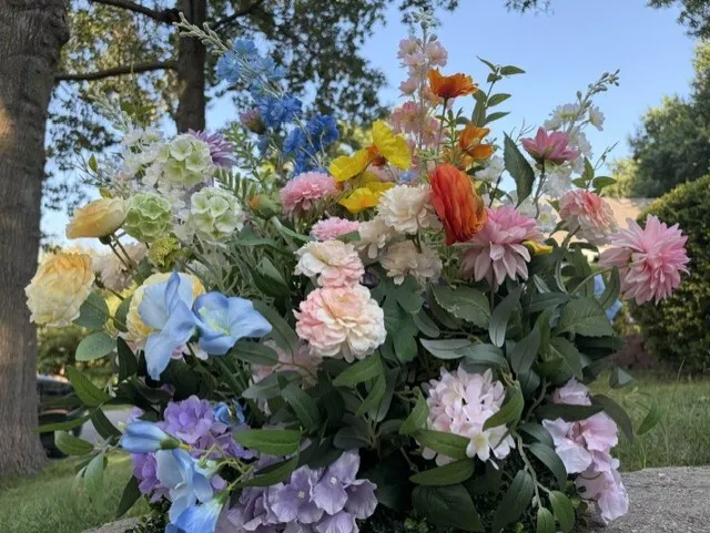 Blooming Garden Aisle & Meadow Floral Arrangement