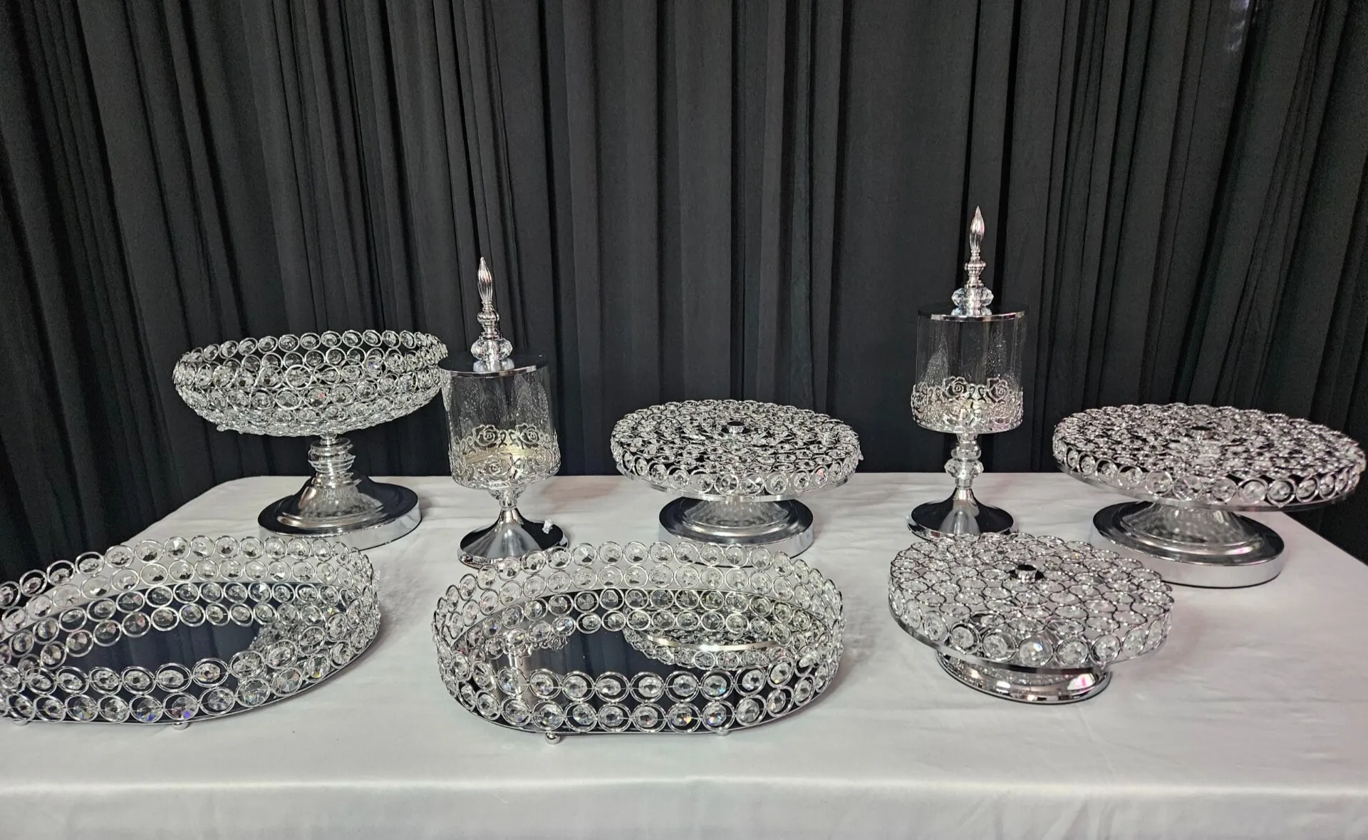 Crystal Dessert Display Set – 8-Piece Set