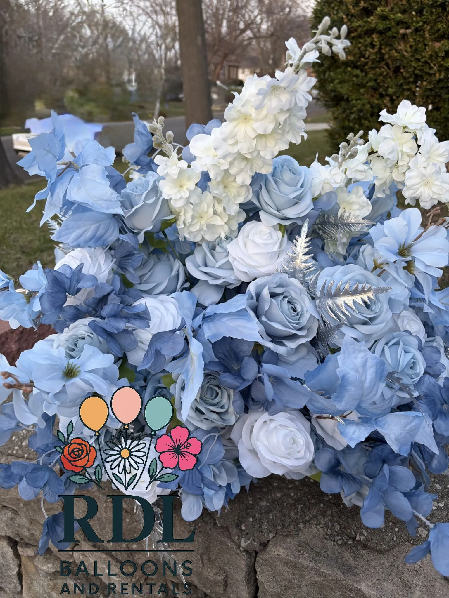 Azure Bloom Floral Arrangement