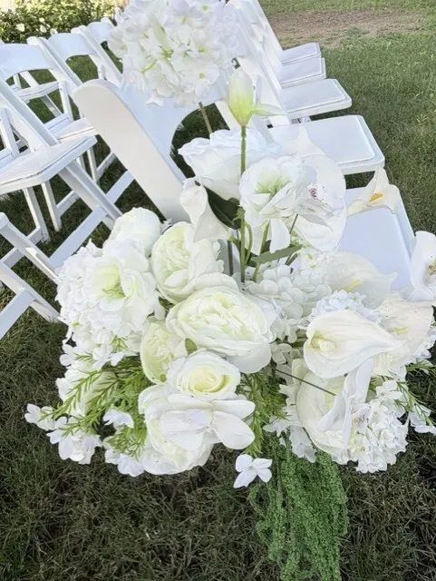 White Cascading Floral Arrangement – 20 in