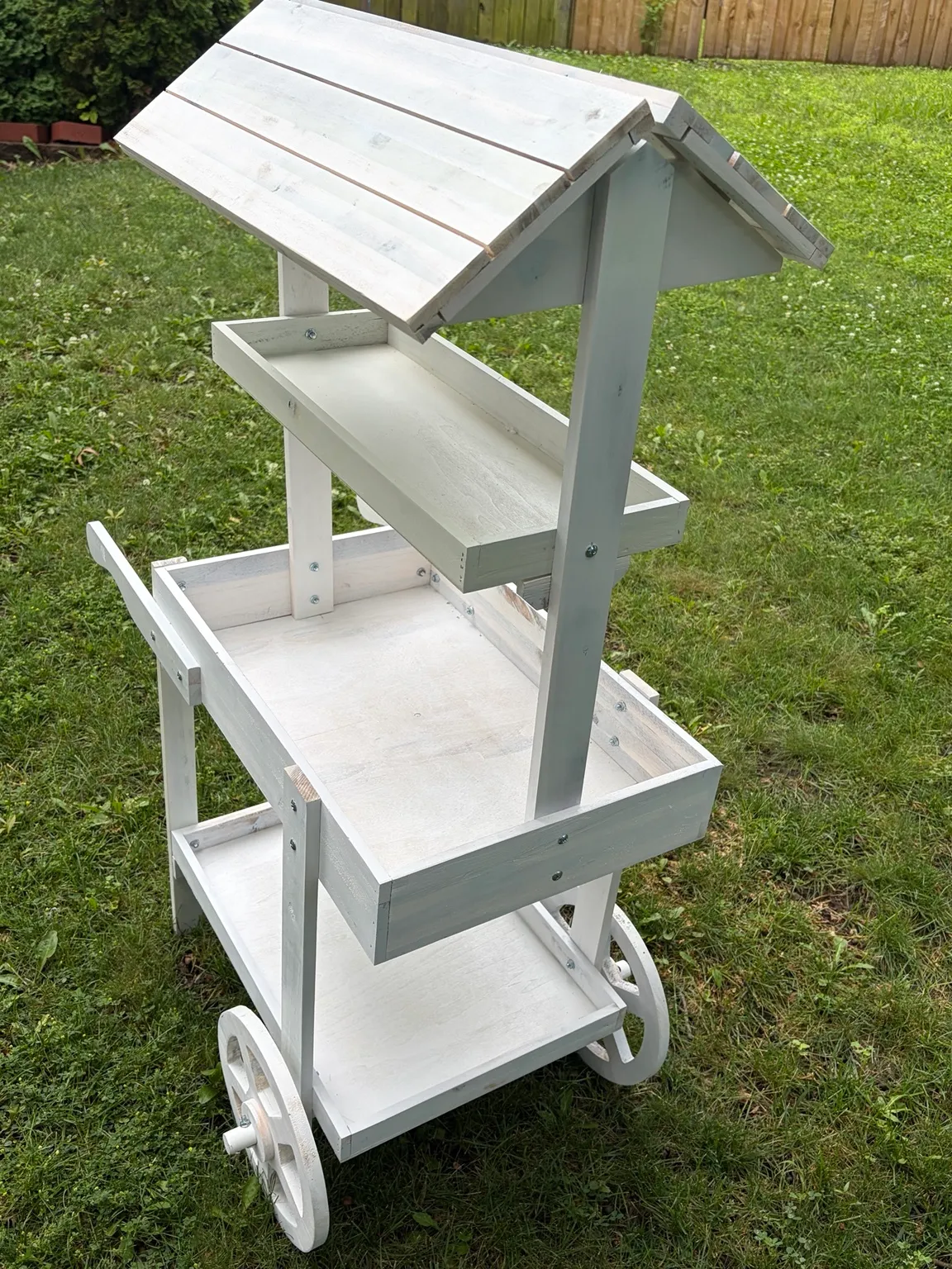 Event Display Cart Rental - White 4ft 