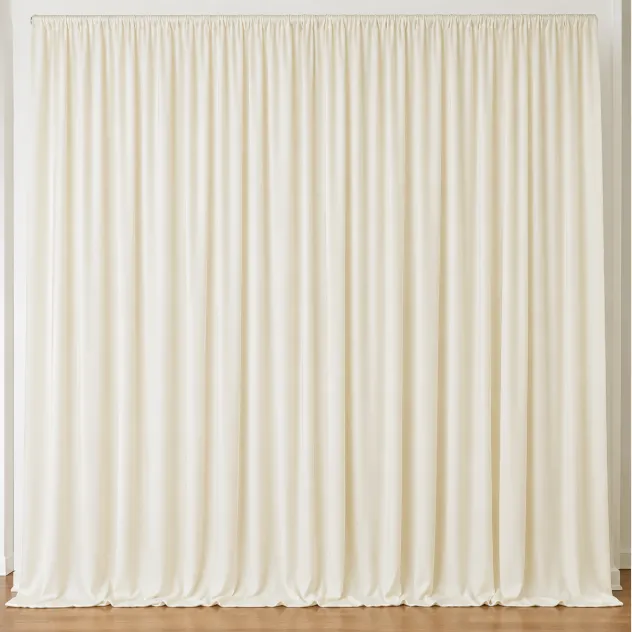 Ivory Draped Backdrop Package | 8 Panels + Stand 10x10