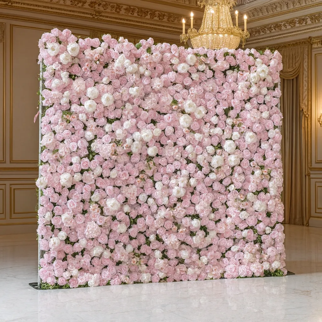 Pink & White Luxury Flower Wall