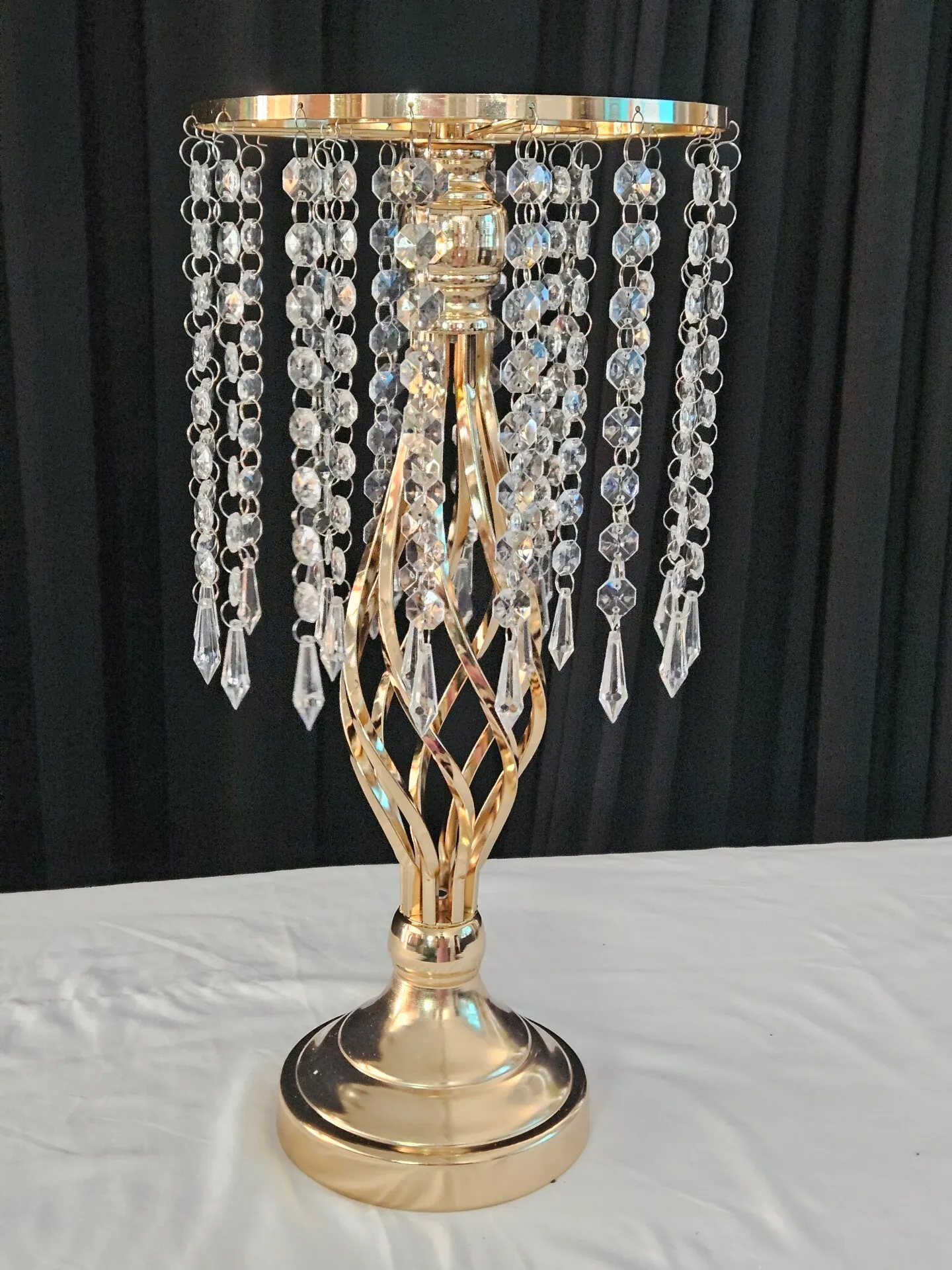Gold centerpieces with Crystals