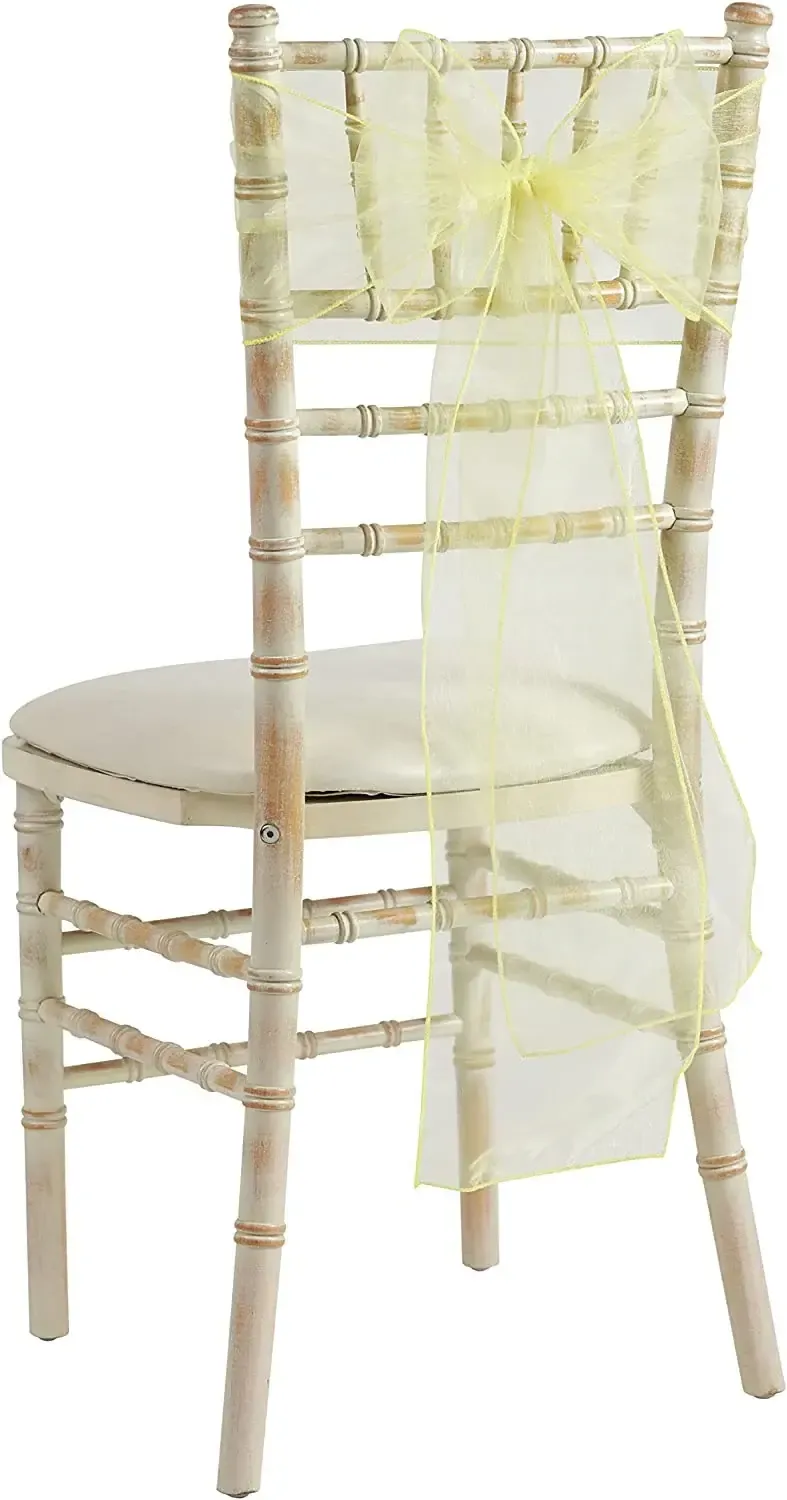 Organza Chair Sash - Yellow