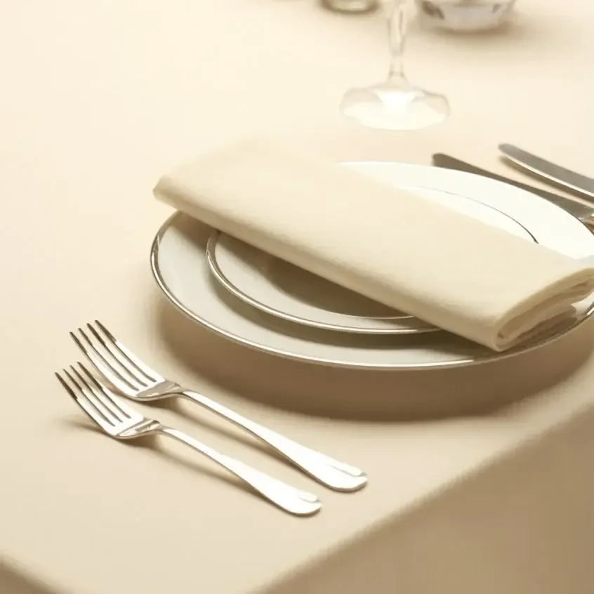 70" x 108" Ivory rectangular tablecloths