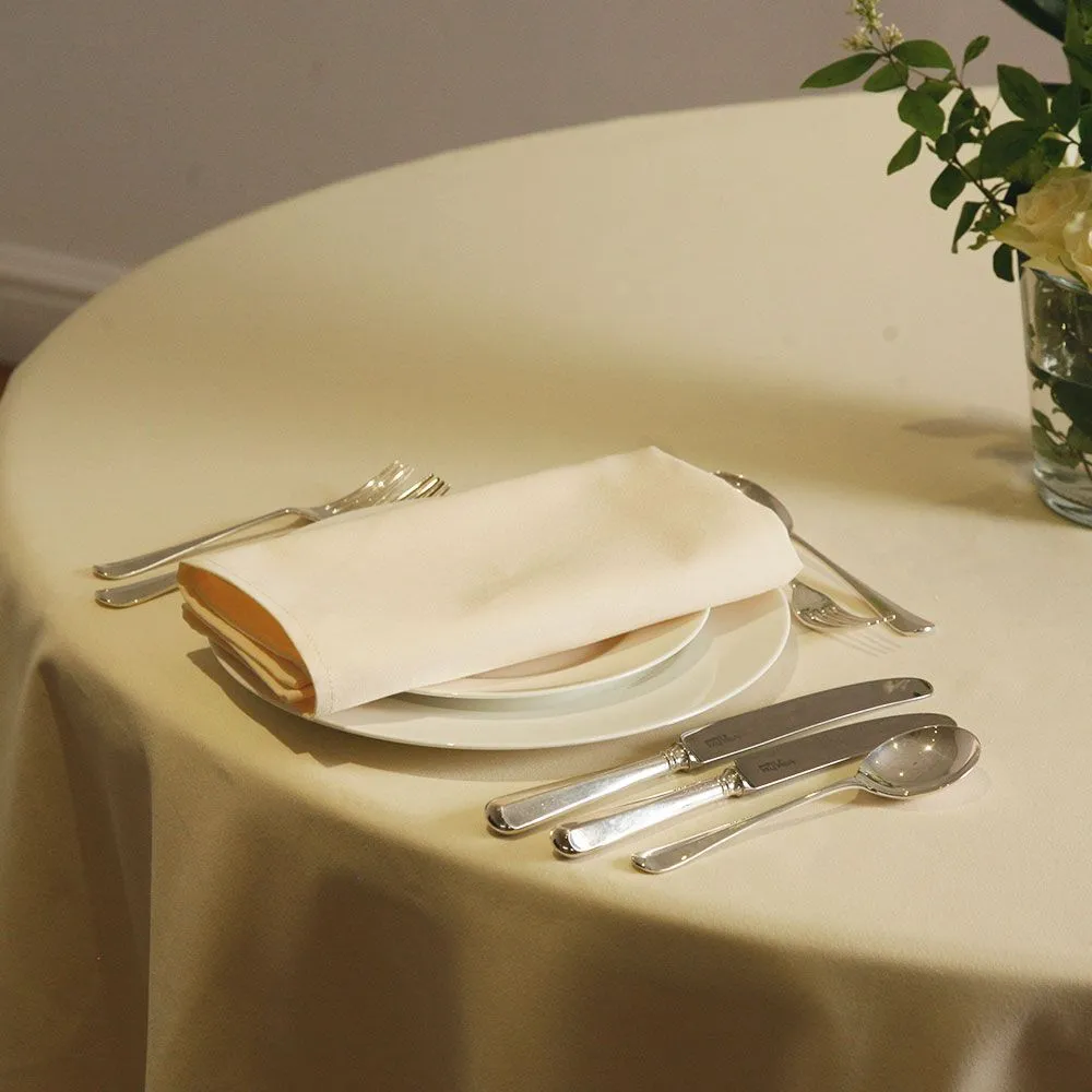 120 inches Ivory Round Table Cloth