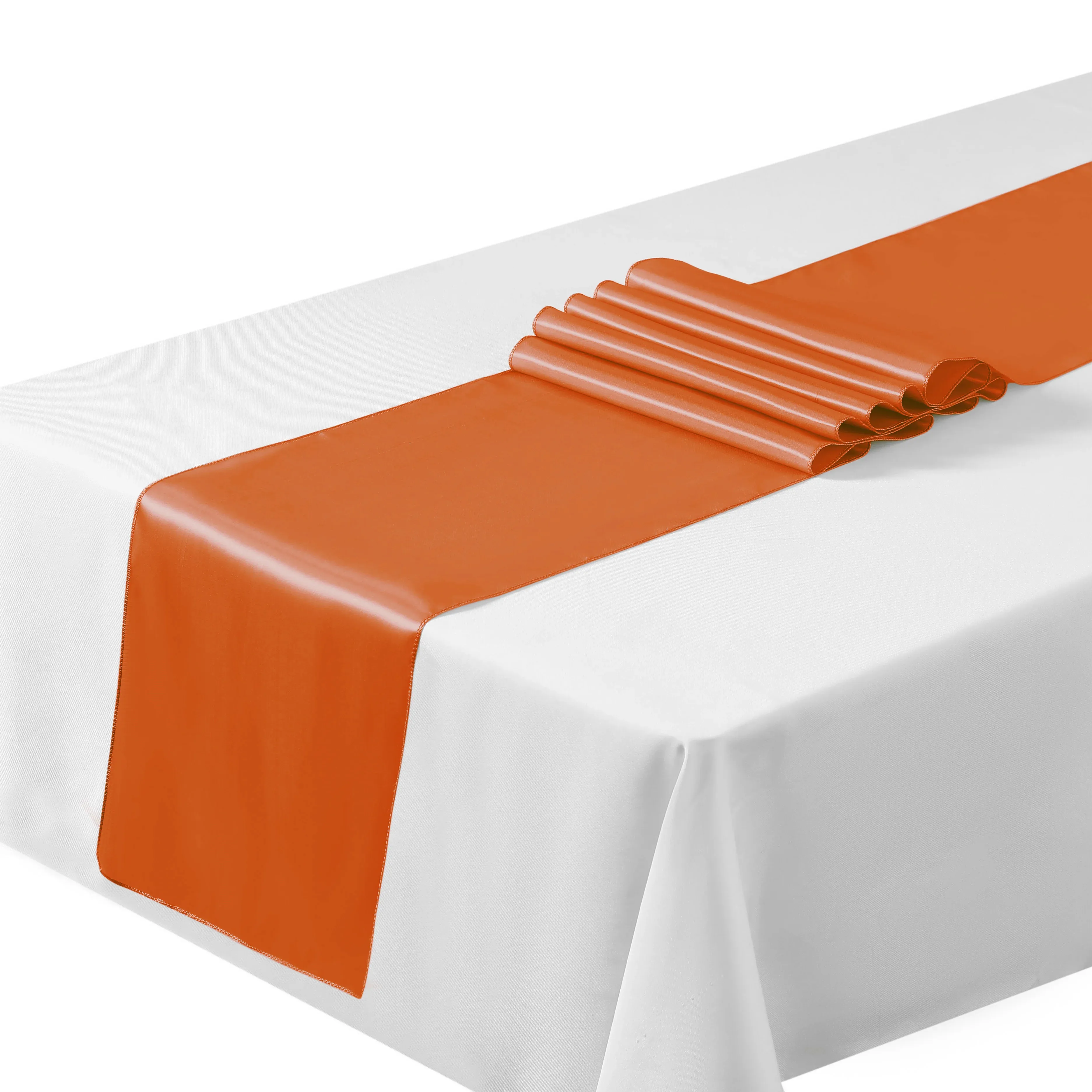 Orange Satin Table Runner