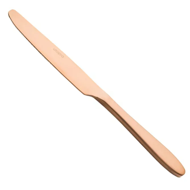 Brushed Copper Table Knife - Pack of 10