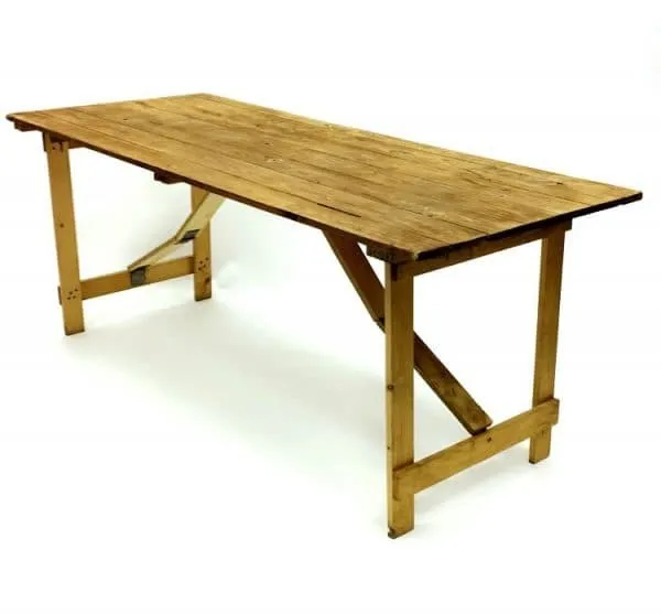 6ft Rustic Trestle Table