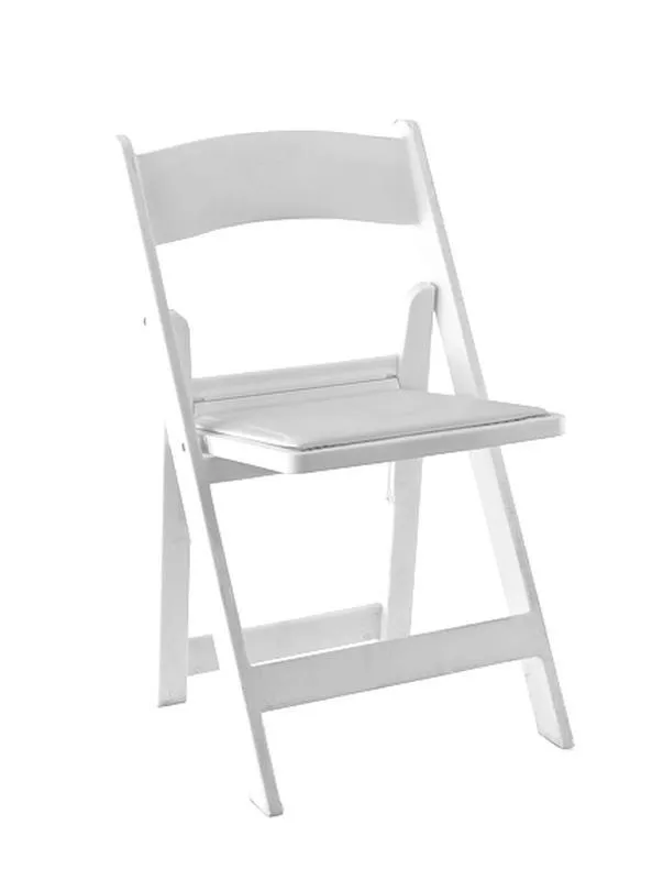 White Padded Foldable Chair