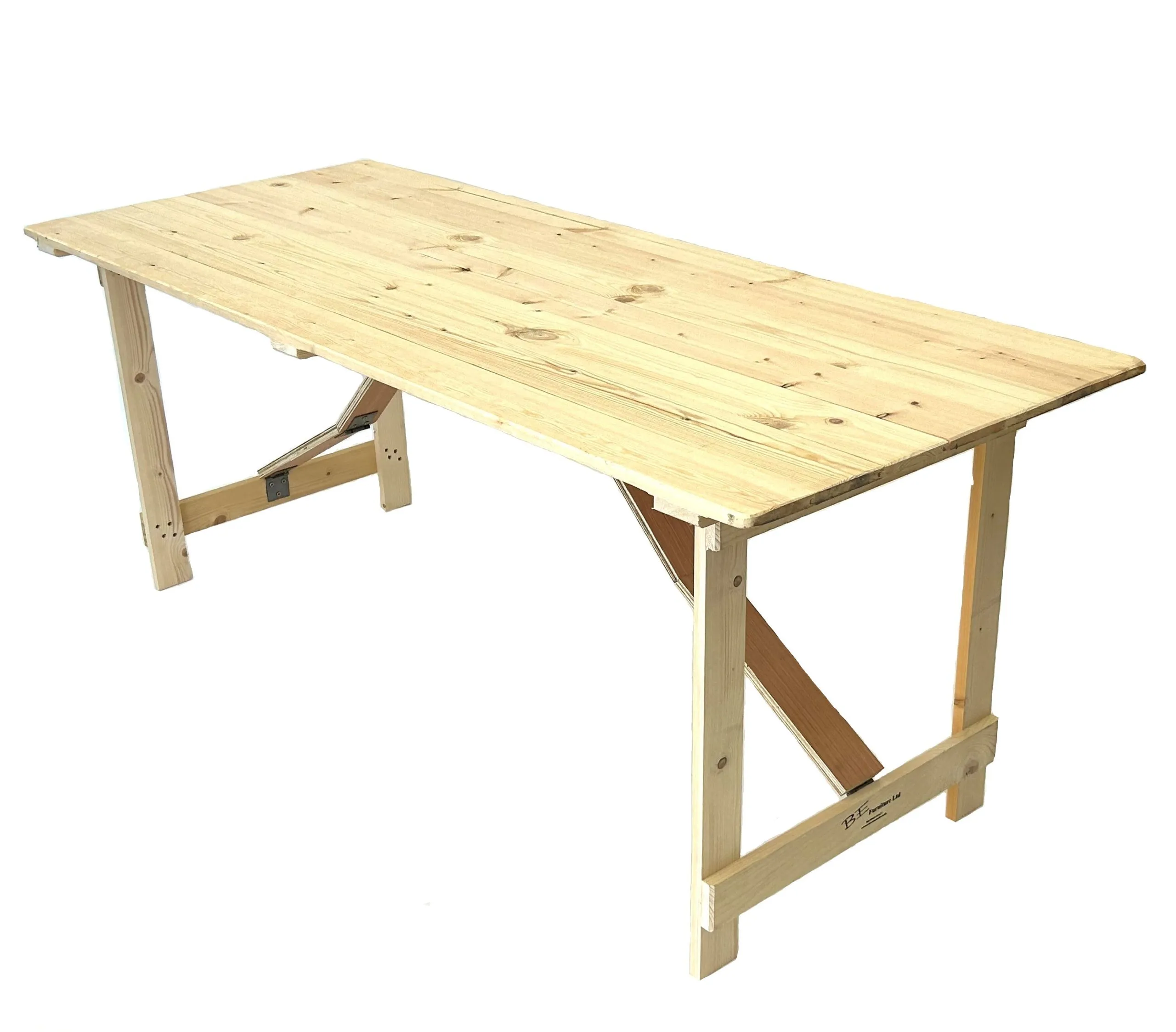 6ft Wooden Trestle Table