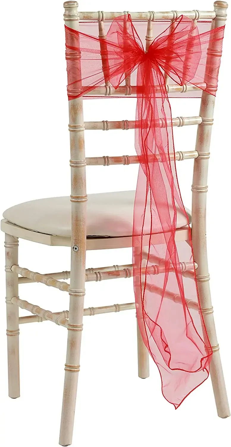 Organza Chair Sashes - Red