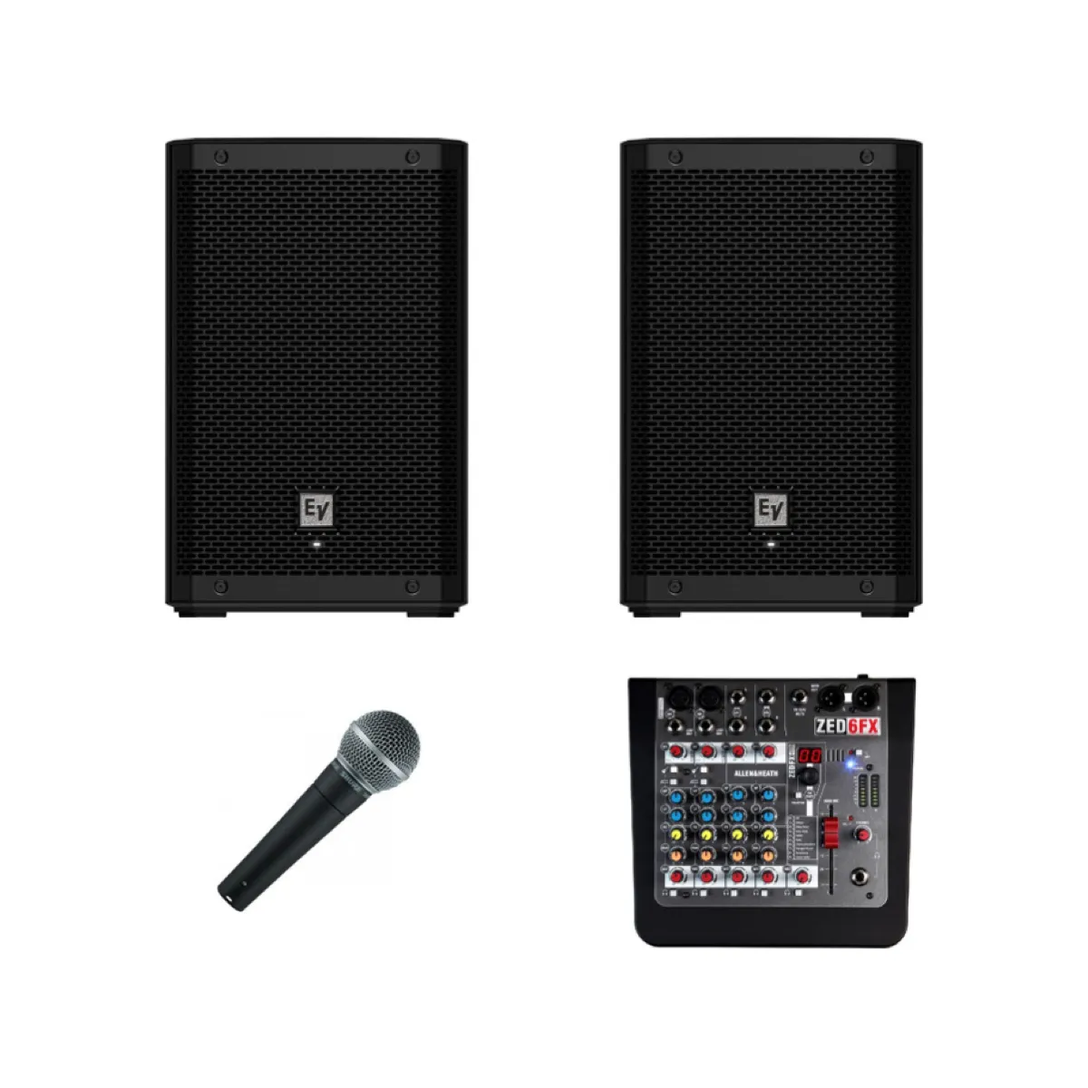 Basic PA System Package EV Speakers