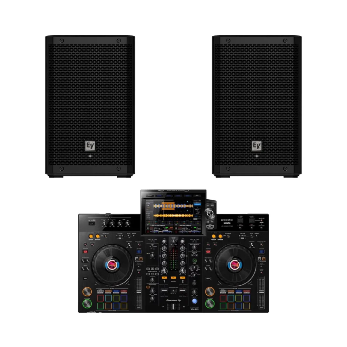Pioneer RX3 Controller Plus 2 x EV Active 12' Speaker Package