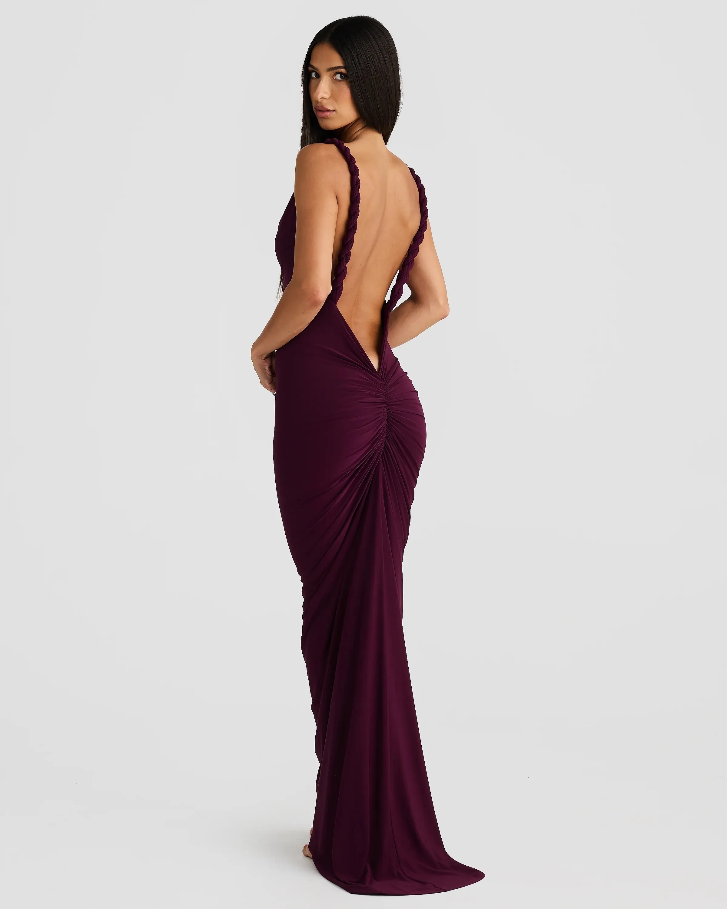 MELANI Yelena Gown – Mulberry (HIRE)