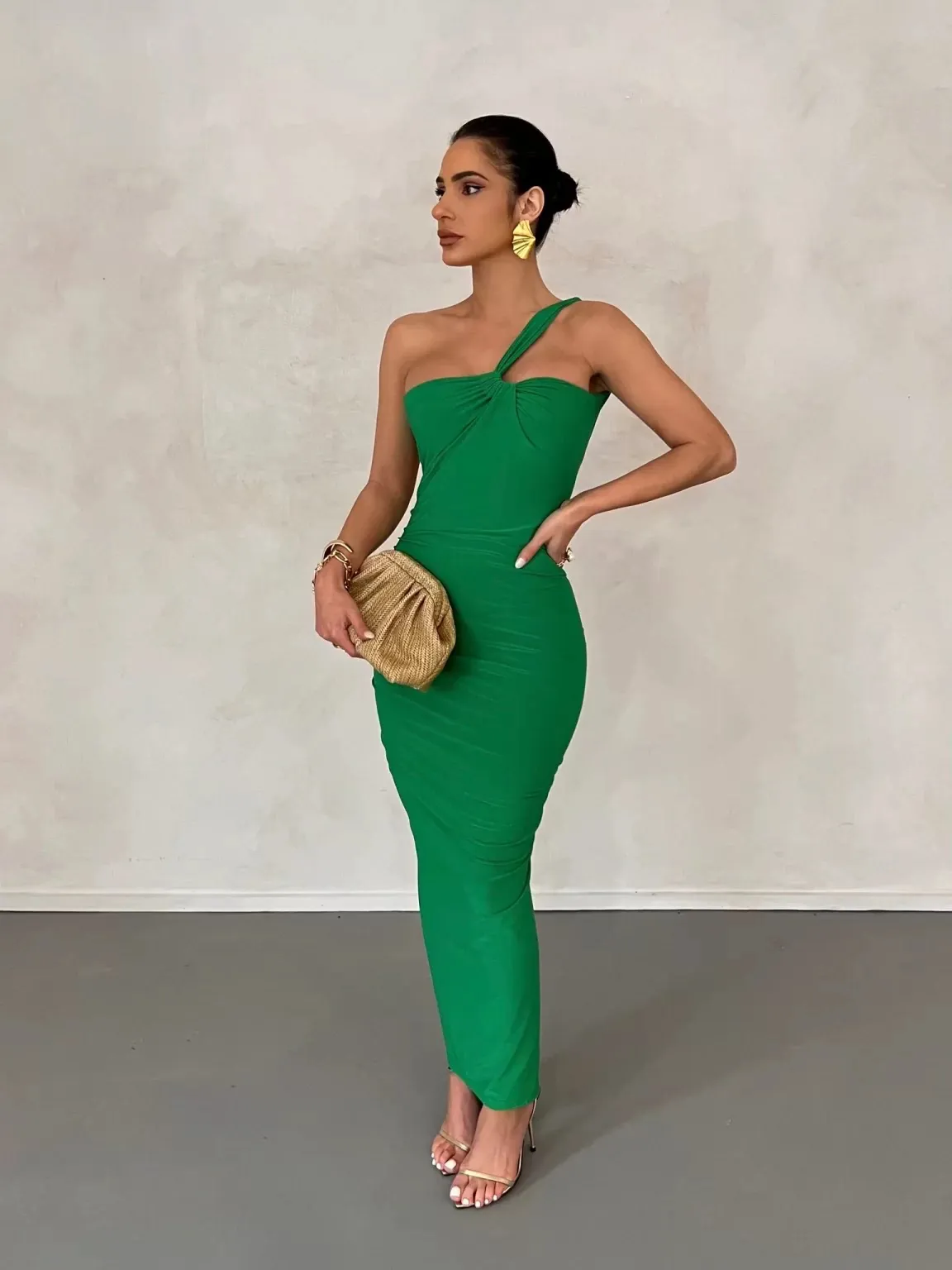 MELANI Melina Dress - Green (HIRE)