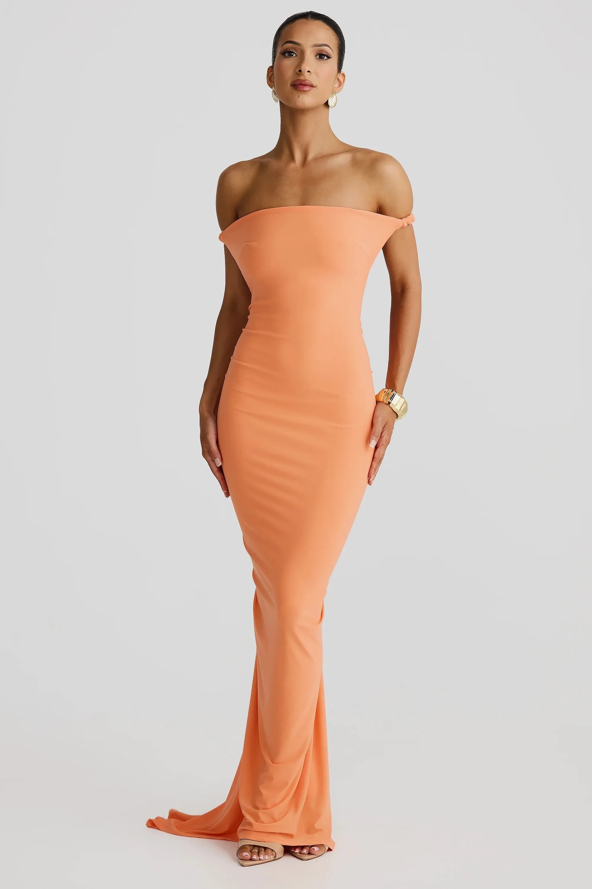 MELANI Maia Multi Way Gown - Papaya (HIRE)