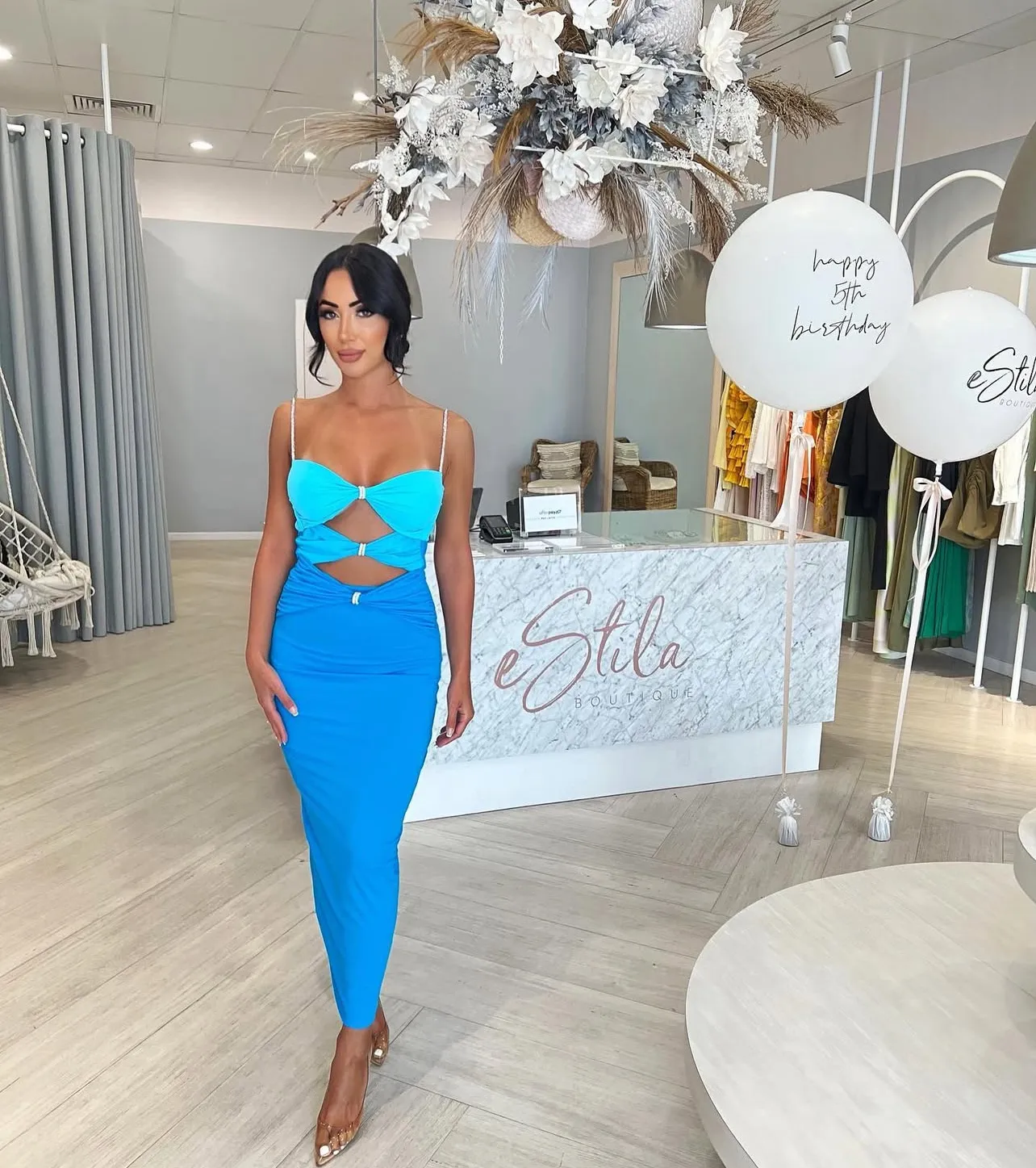 ELIYA Zora Dress - Blue (HIRE)