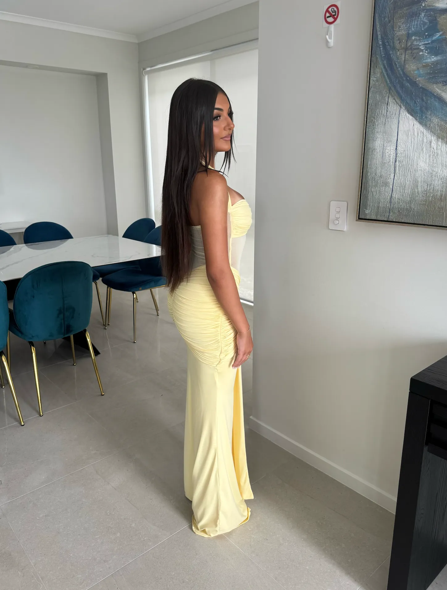 BABYBOO Vixen Maxi Dress - Lemon (HIRE) 