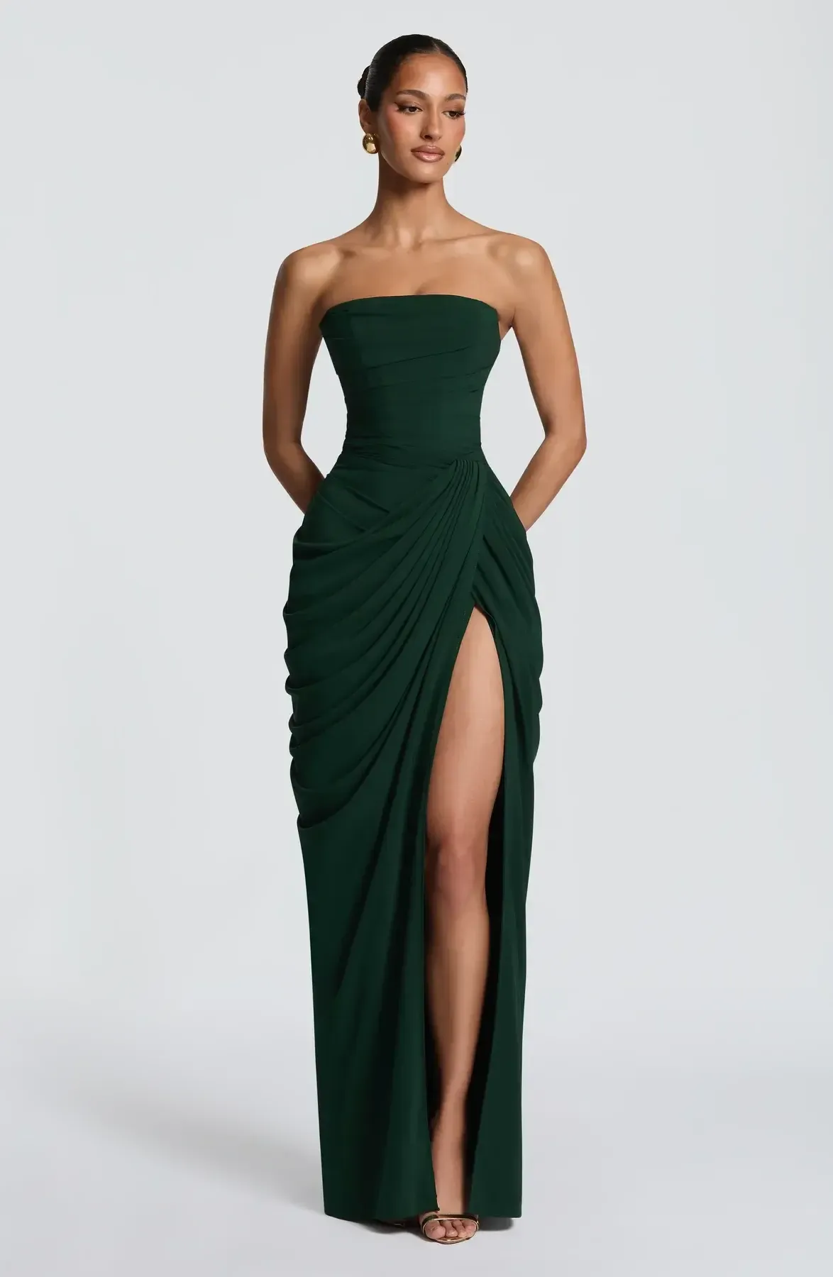 BABYBOO Cyra Maxi Dress - Emerald (HIRE)