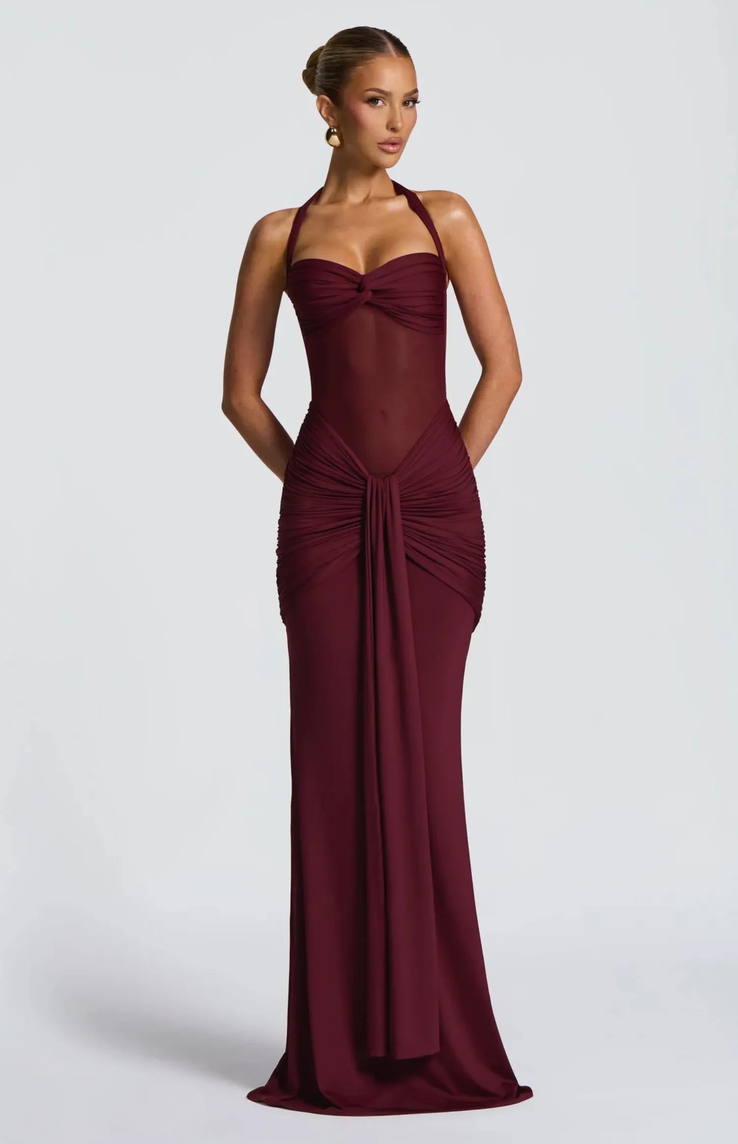 BABYBOO Vixen Maxi Dress - Cherry Lacquer (HIRE)