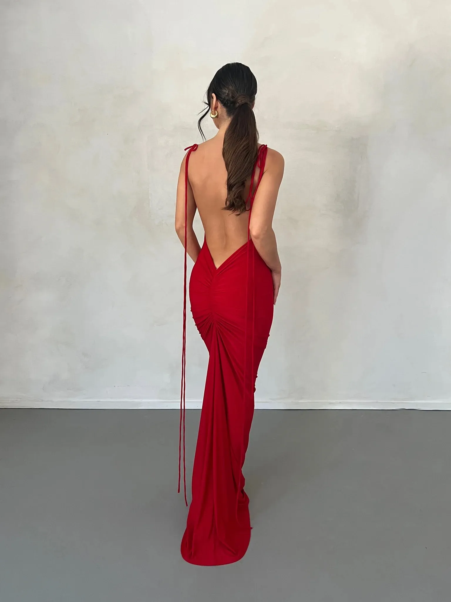 MELANI Gia Gown - Red (HIRE)