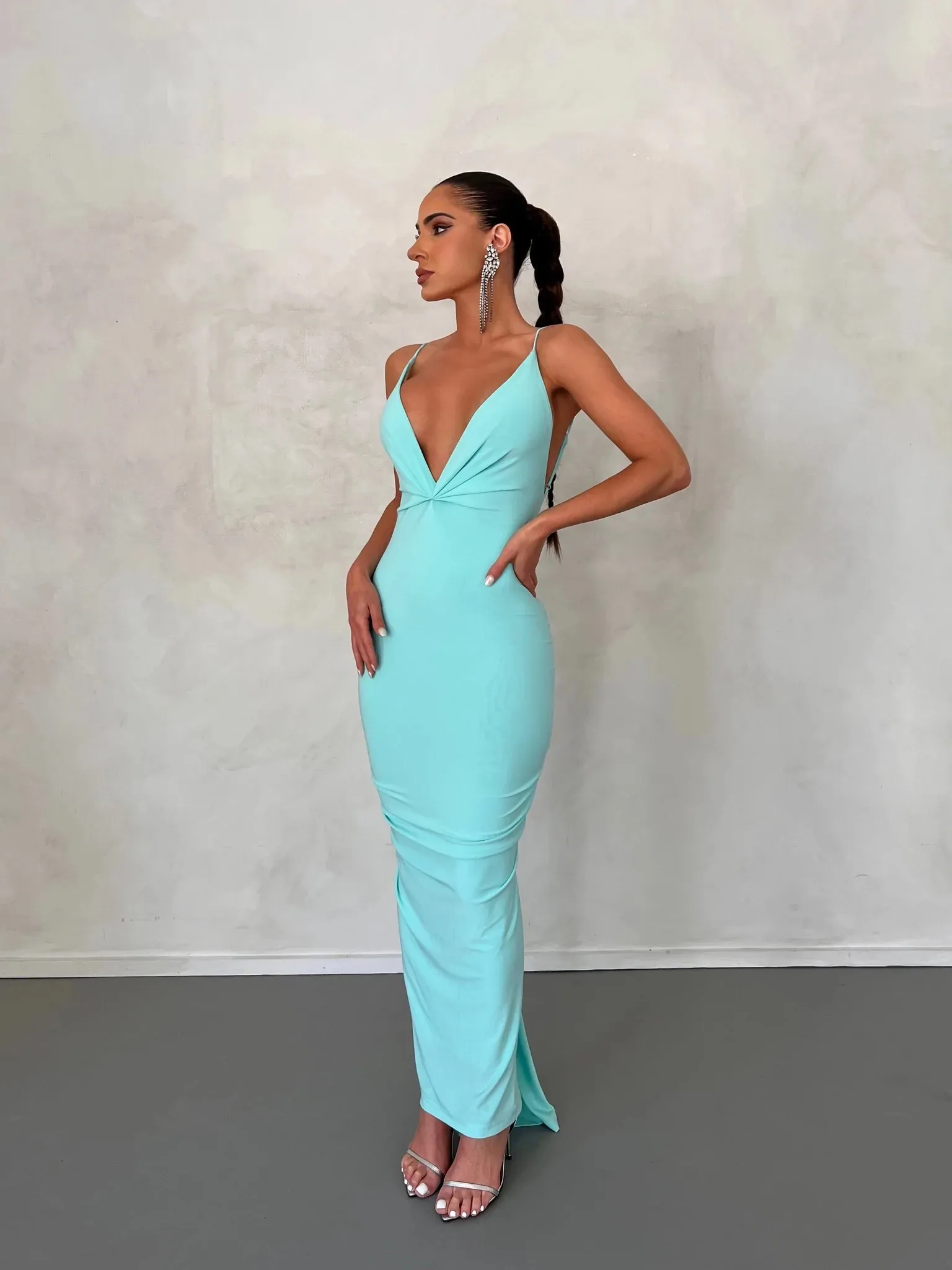 MELANI Veronica Dress - Aqua (HIRE)