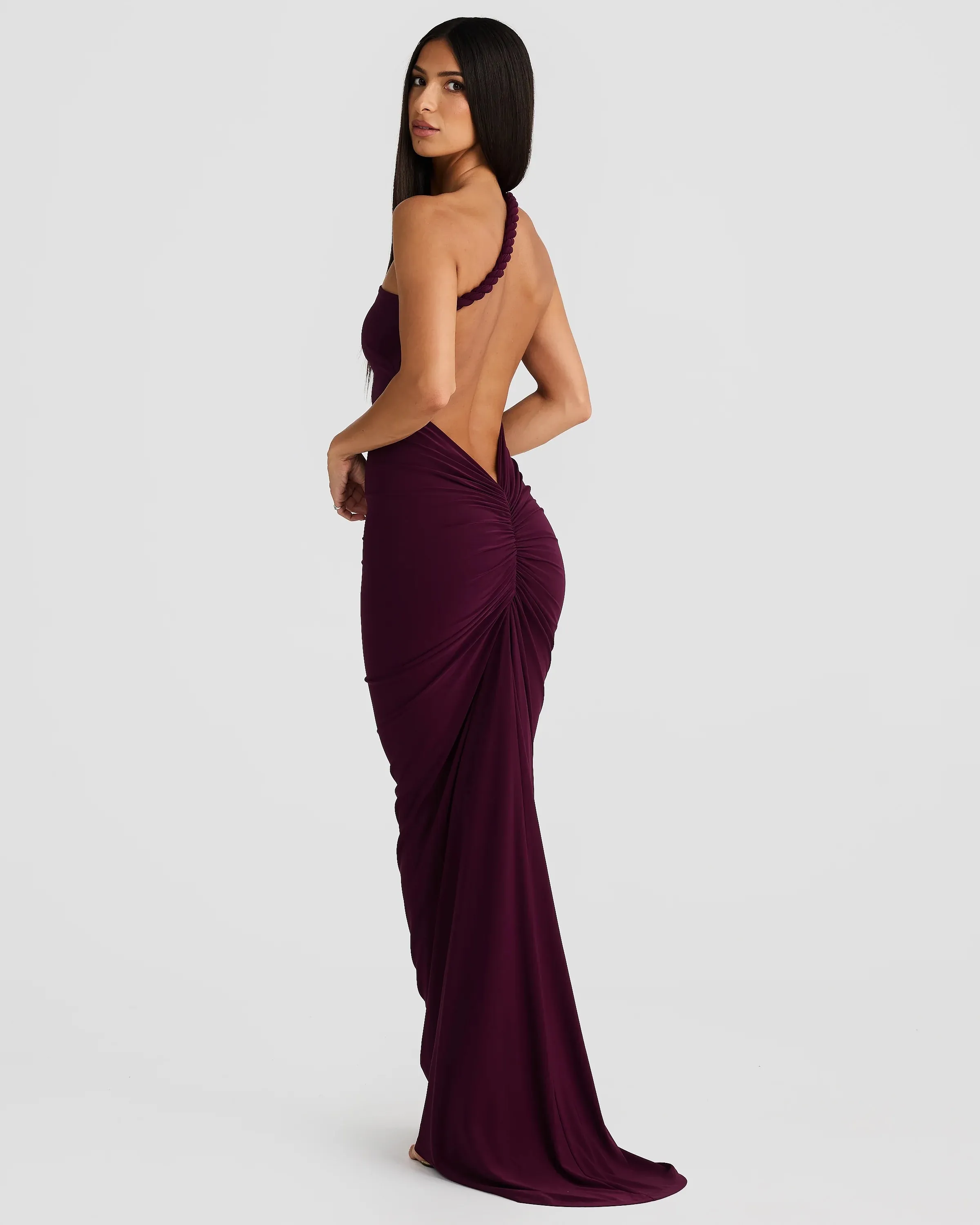 MELANI Maia Multi Way Gown - Mulberry (HIRE)