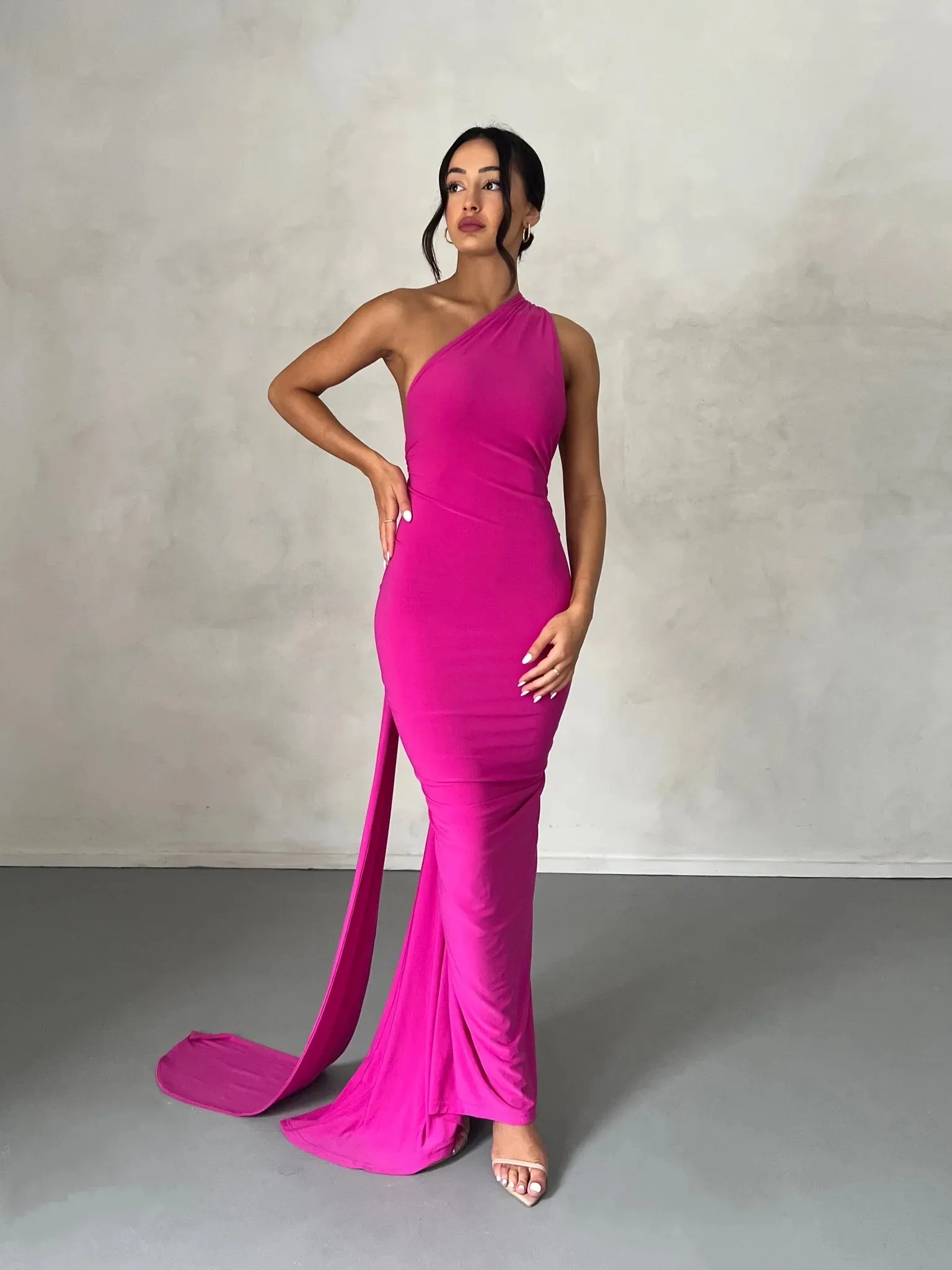 MELANI Constantina Gown - Berry (HIRE)