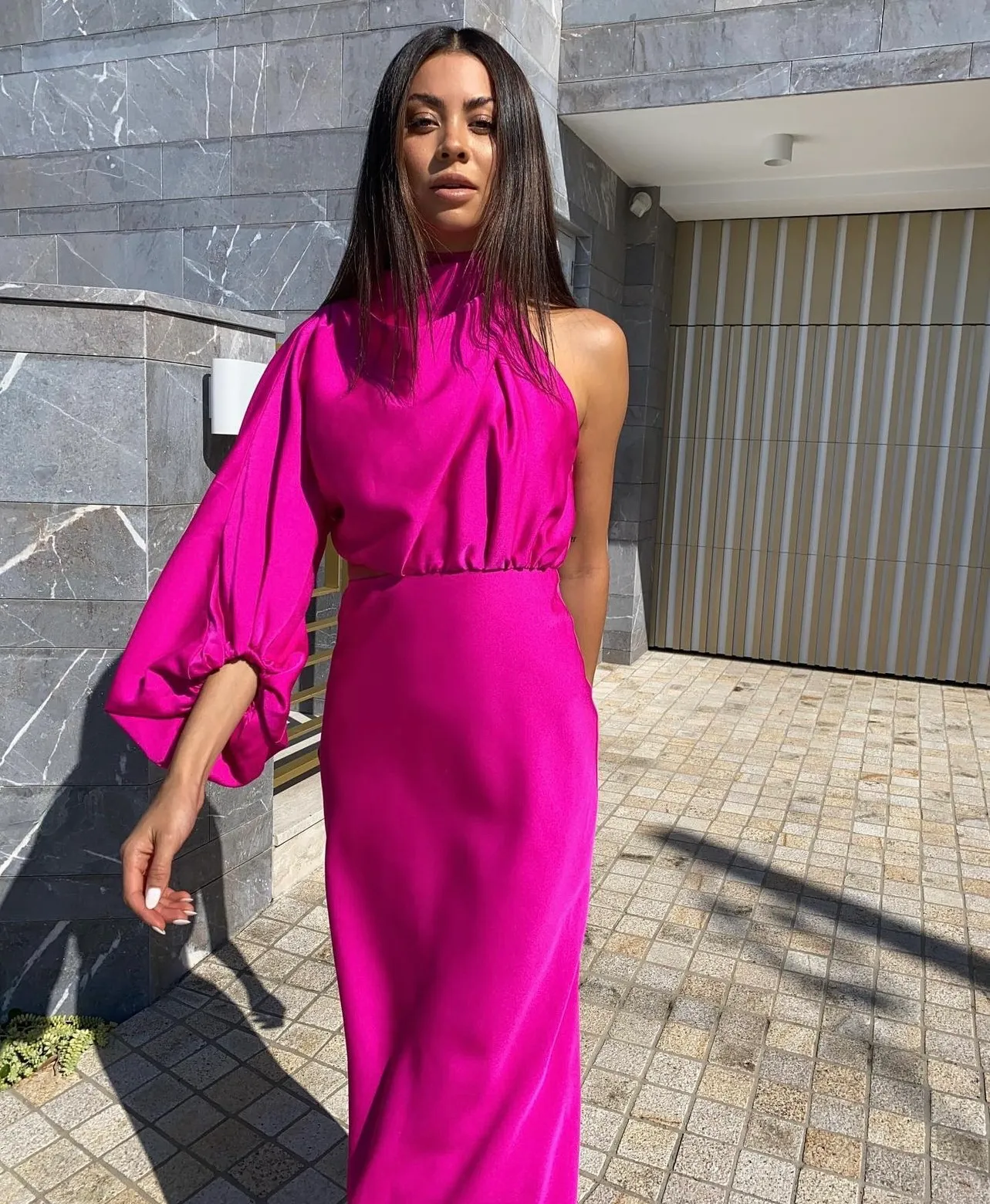 SHEIKE Olivia Maxi Dress - Fuchsia (HIRE)