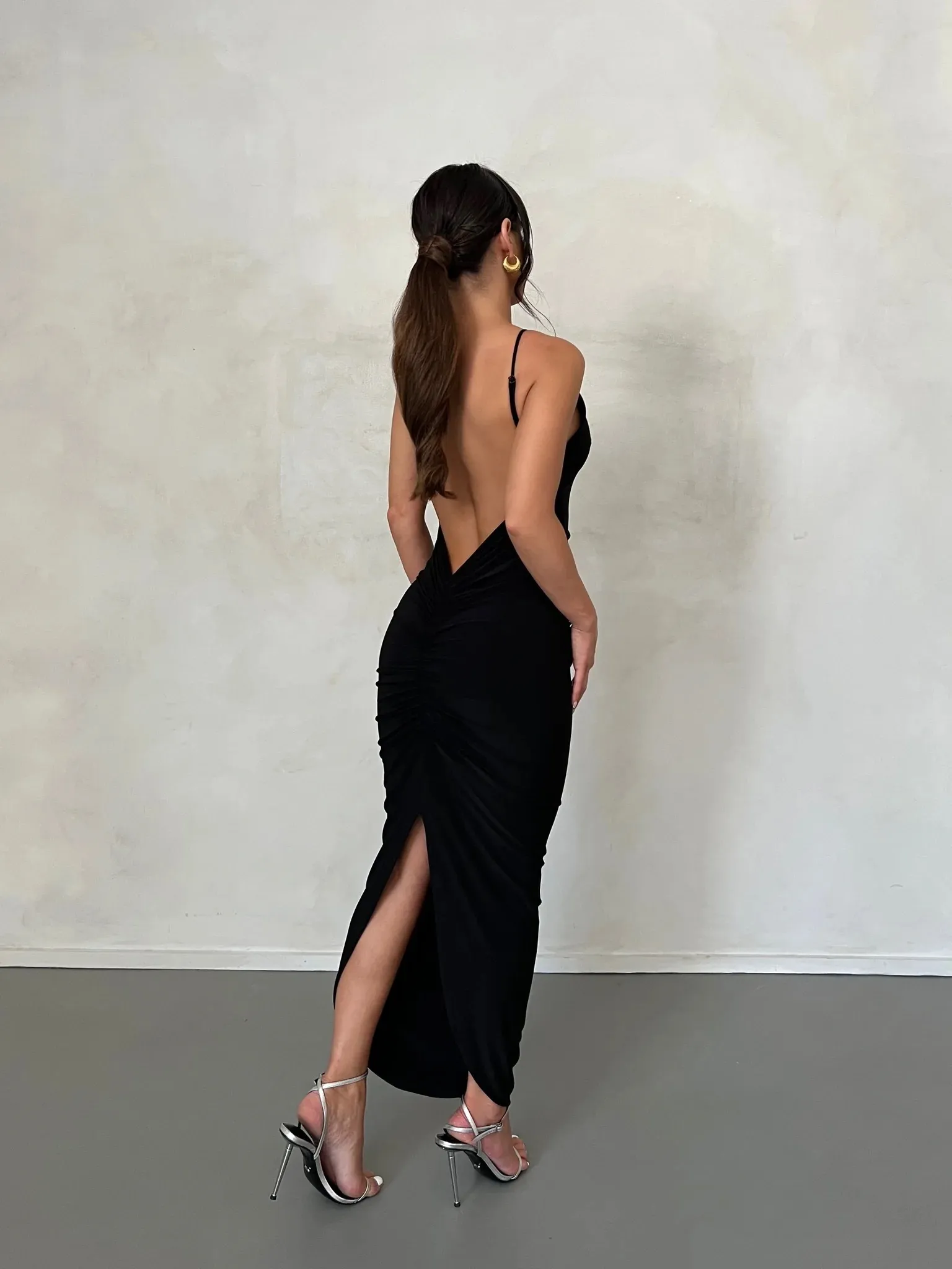 MELANI Lydia Dress - Black (HIRE)