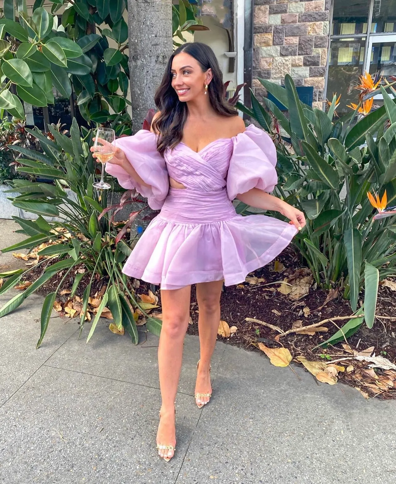 AJE Myriad Cut Out Mini Dress - Lilac (HIRE)