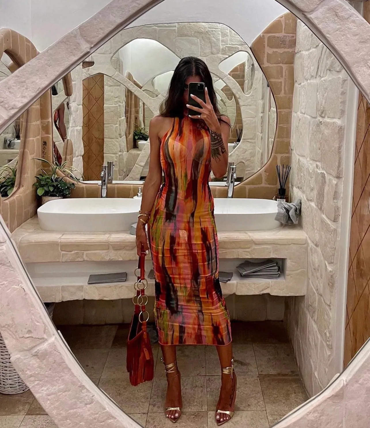 SNDYS St Barts Mesh Midi Dress (HIRE)