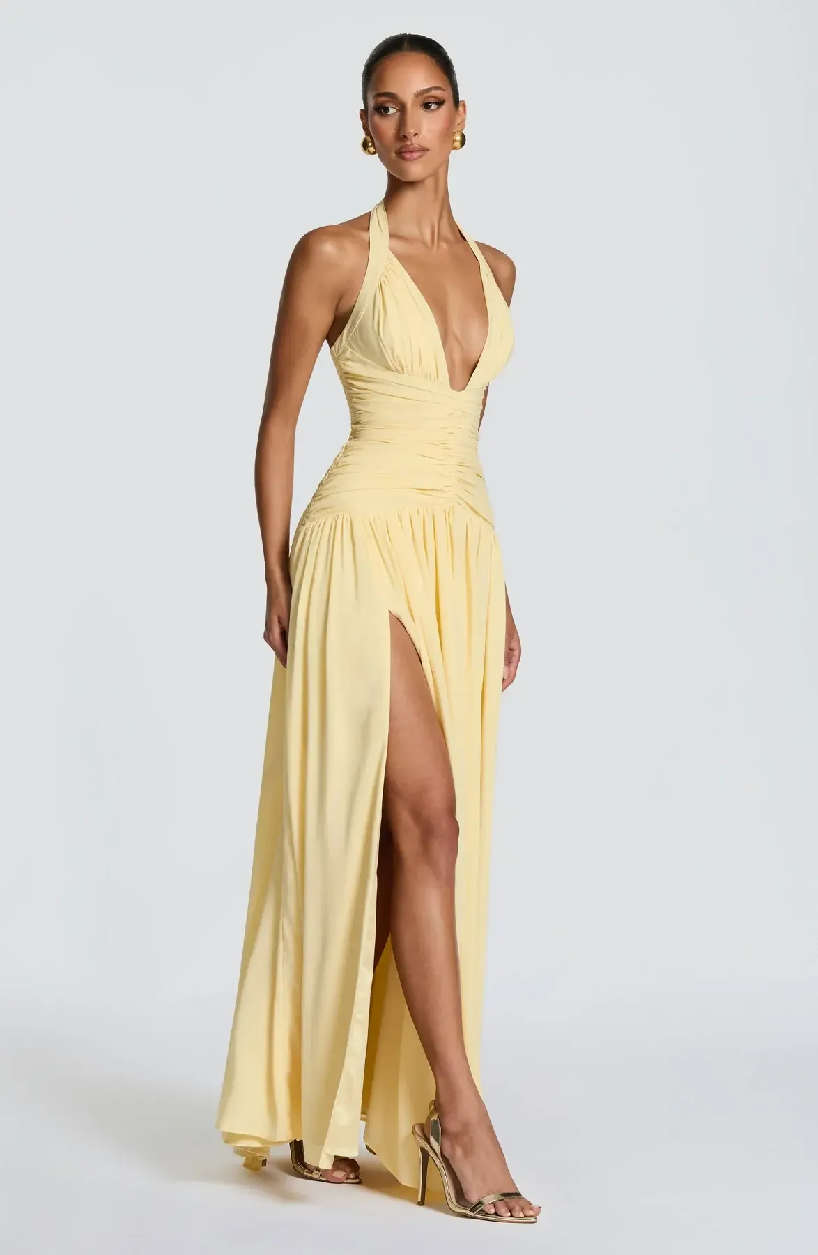 BABYBOO Amaris Maxi Dress - Lemon (HIRE)